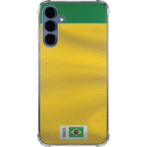 Brazil Soccer Flag Galaxy A35 5G Clear Case
